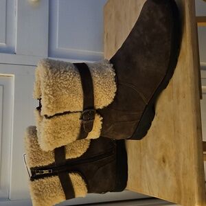 Ugg Shearling Cuffed Boots
